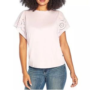 Gap Ladies Eyelet Sleeve Top